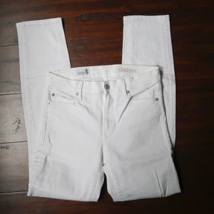 White Gap Distressed Denim Slim & Straight